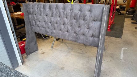 FREE!! Cal King grey tufted headboard