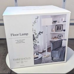 New Threshold Faux Marble Stick Floor Lamp 62" Tall