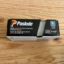 Paslode, Finishing Nail, 650231, 20 Degree Angled Galvanized, 16 Gauge, 2,000 per Box, 1 1/2 inch