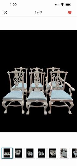 Set of 6 Chippendale Style Dining Chairs