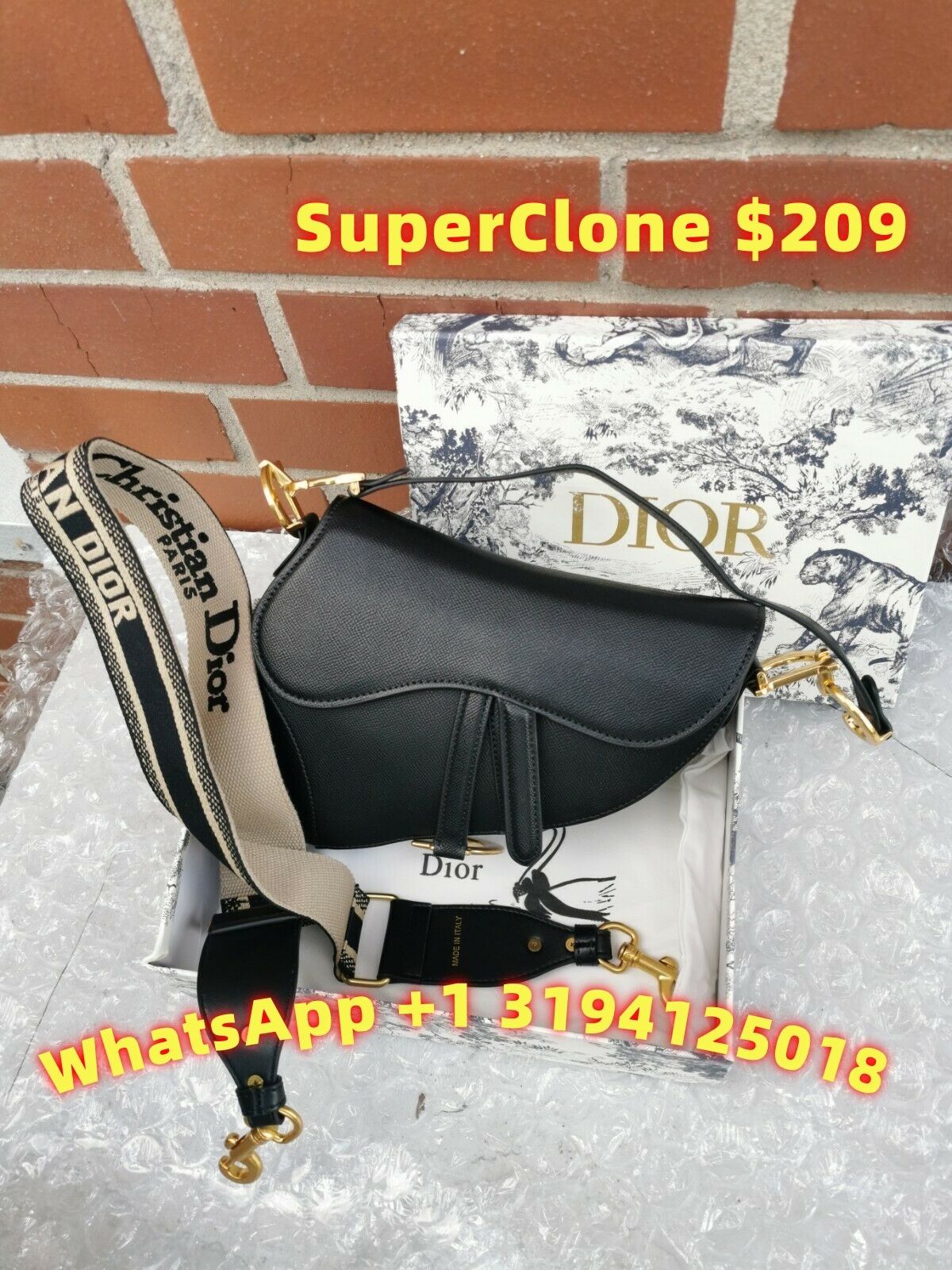 Dior Men's Saddle Bag - Black