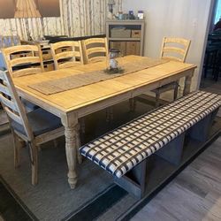 Beautifully refinished table and chair set