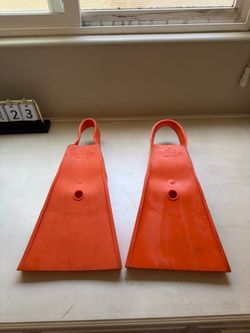 Vintage Orange VIPER Swim Fins Bodyboarding Bodysurfing - Size XL (11-13) USA
