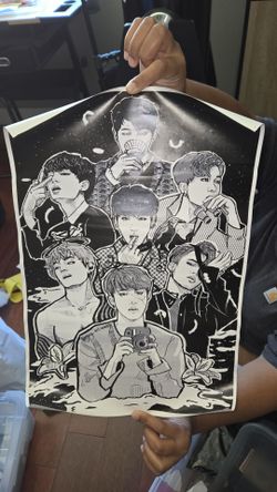 BTS bangtan sticker poster