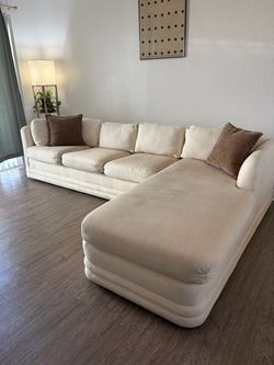 A. Rudin Luxury Sectional Sofa w/ Chaise – Duck Feather Cushions