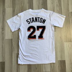 Miami Marlins Giancarlo Stanton Jersey T-shirt. Mens Small. Good Condition, See All Pics 