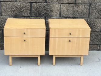 RARE matching mid century nightstands