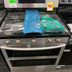 SAMUNG NX58KSS 30 in. 5.8 cu. ft. Double Oven Gas Range R1