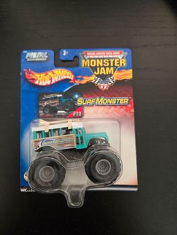 VINTAGE Hot Wheels Monster Jam SURF MONSTER #10 (2002) - Brand New Sealed!