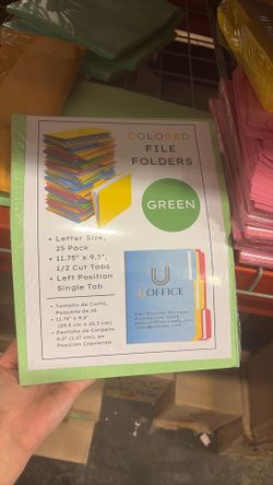 Green file folders QTY 25