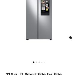 27.3 cu. ft. Smart Side-by-Side Refrigerator with Family Hub™ in Stainless Steel