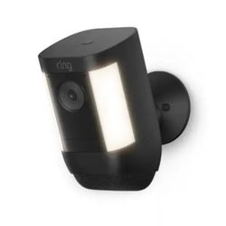 Ring Spotlight Cam Pro, Battery with 2K Video and Ring Vision, LED Lights, Dual-Band Wifi, and 3D Motion Detection - Black