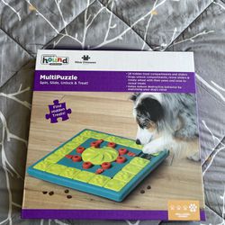 Outward Hound MultiPuzzle Interactive Dog Treat Puzzle Toy, Blue