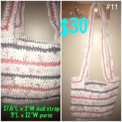 Striped Crocheted Purse #11
