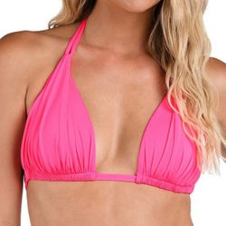 La Blanca Island Goddess Halter Bra Swim Top in Bright Pink US Size 2