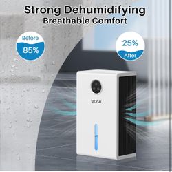 Dehumidifier, 95 oz dehumidifiers for home,1000 sq. ft Dehumidifiers for Bedroom with 7 Colors LED Light, Ultra Quiet & Auto Shut off dehumidifiers fo