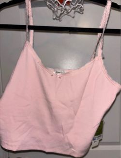 Pink crop top with bow