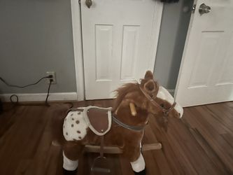 Kids Rocking Horse Plush Ride On Toys Toddler 