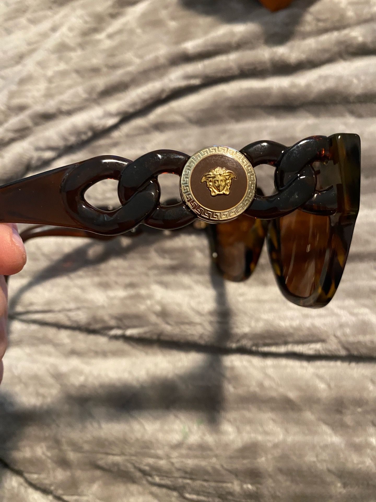Versace Tortoise Shell Brown Acetate Sunglasses