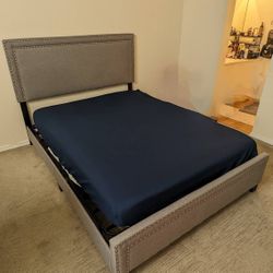 Standard Bed with foam mattress and box spring