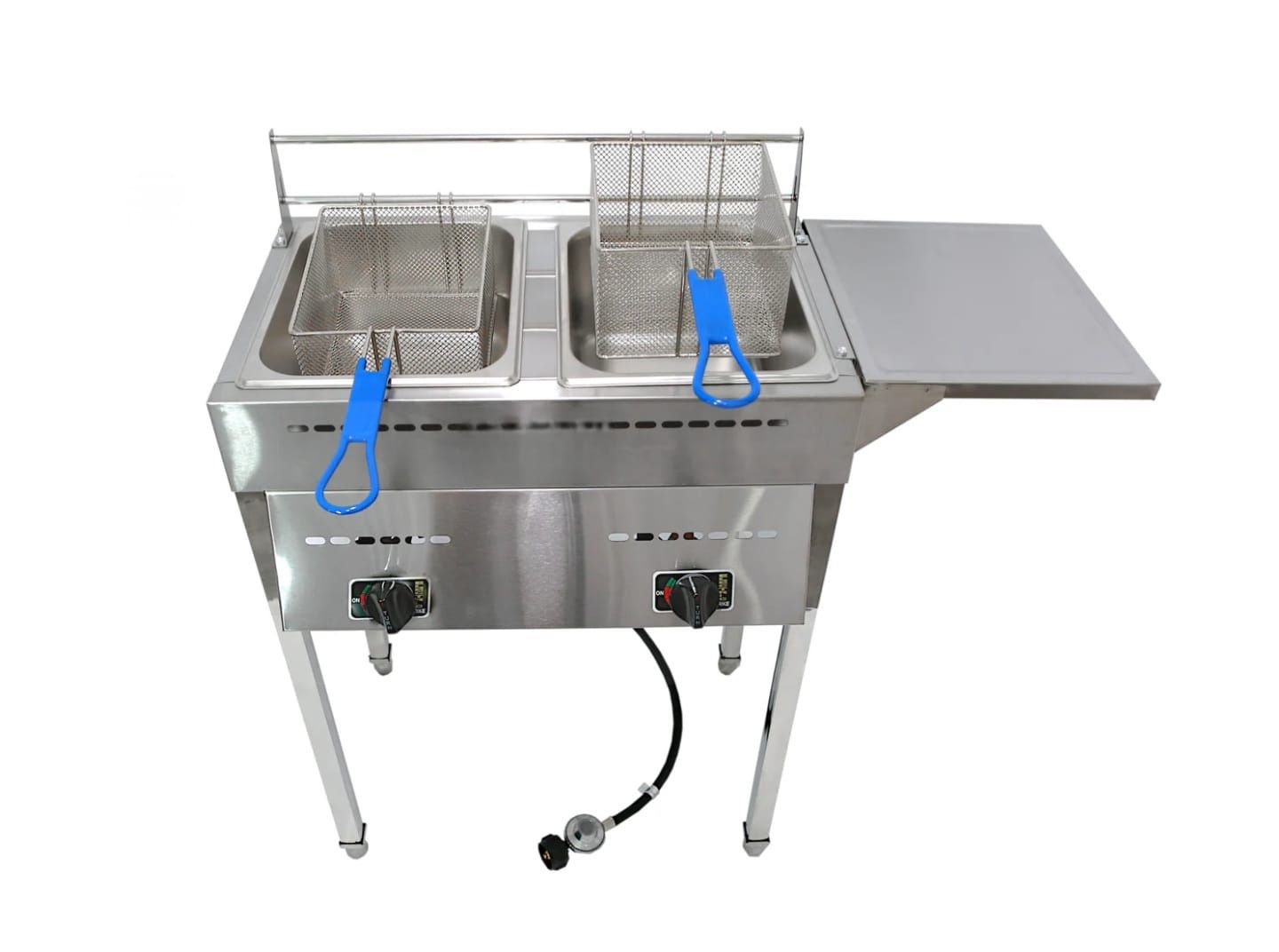 Freidora Doble De Gas, Propano Y Acero Inoxidable