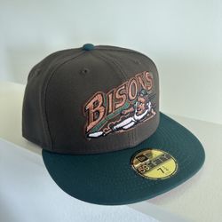 7 1/4 - Bisons Two Tone Fitted New Era Cap Hat