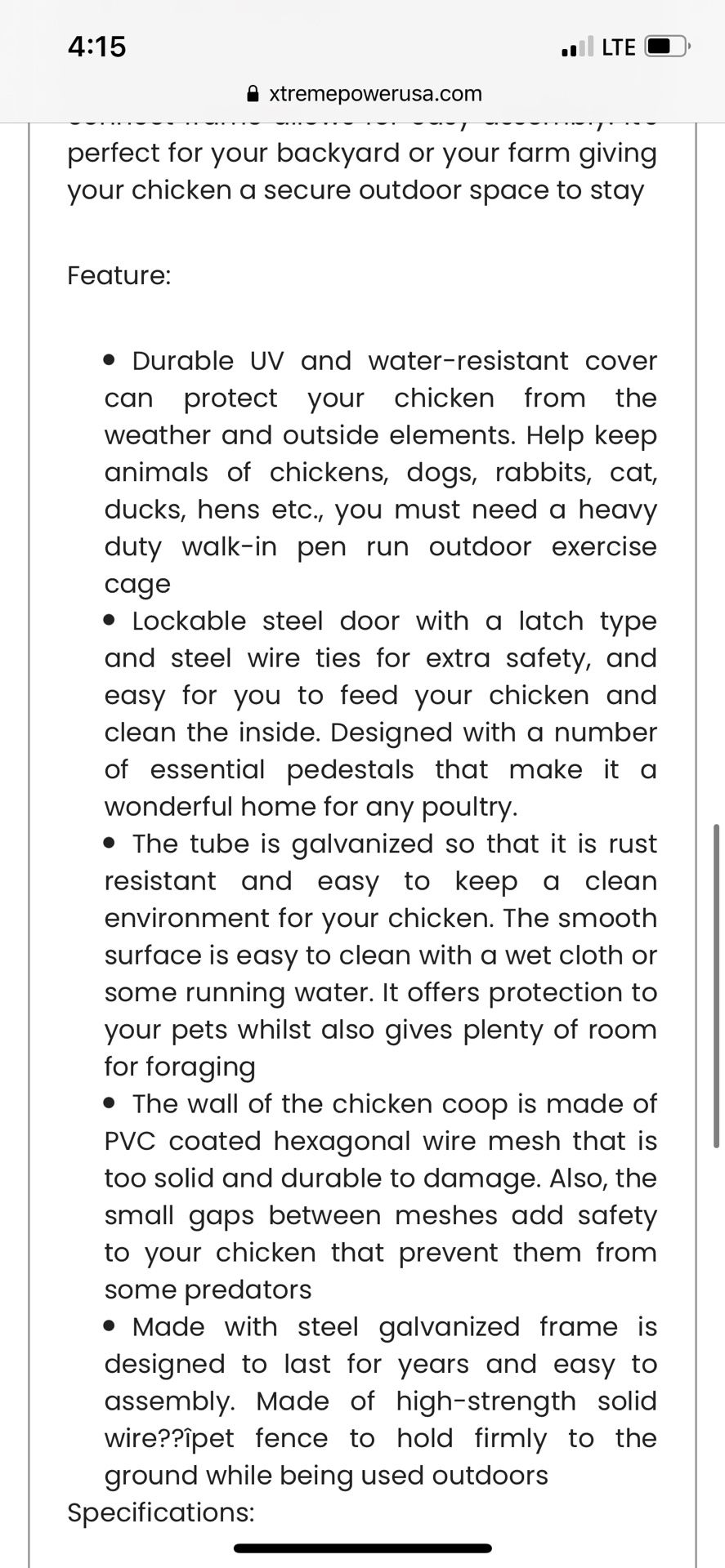 6x9x12 Chicken Coop
