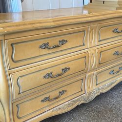 Yellow French Provincial Dresser Set