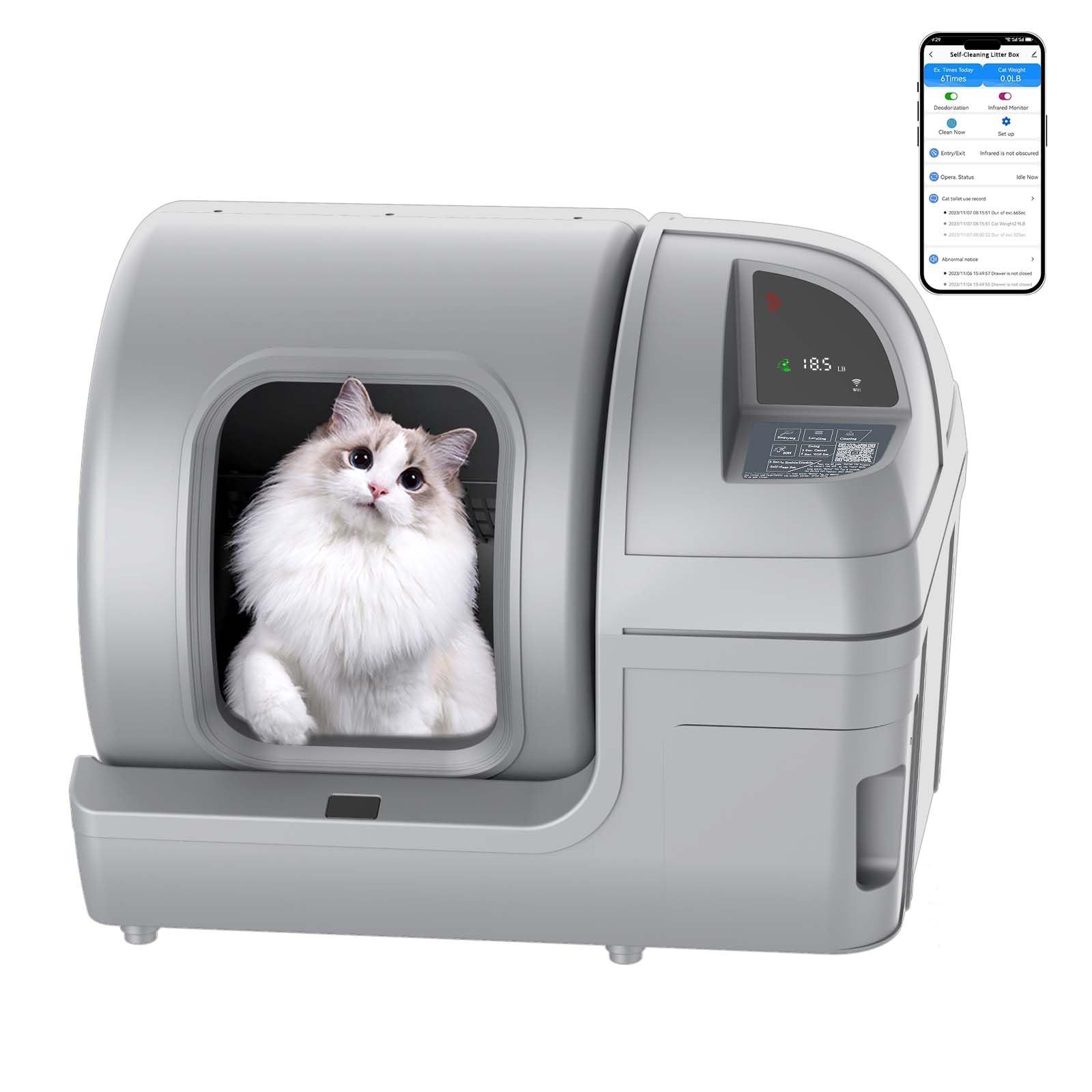 New in box Dakeres Automatic Cat Litter Box Self Cleaning 100L Extra Large with APP Control