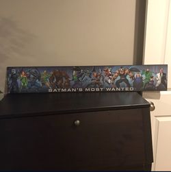 Batman’s Most Wanted Artwork On Wood - 7 1/4” x 44”