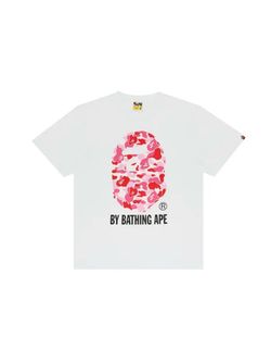 BAPE ABC BY BATHING TEE ‘WHITE/PINK’