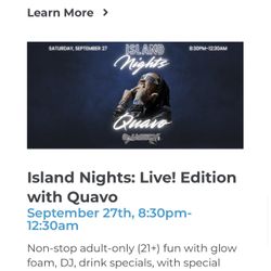 Quavo Island H20 ticket