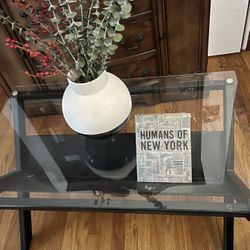 Pottery barn Glass Coffee Table. 