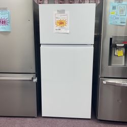 Refrigerator White 30” Inches New Open Box And 1 Year Warranty 