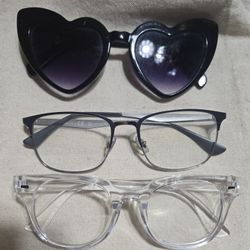 Glasses lentes lot, Heart, Ray bans, clear