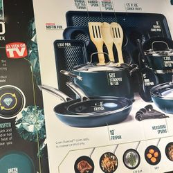 Cooking Set ( Green diamond Ceramic non Stick ) 