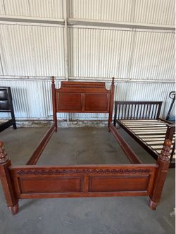 Queen wooden bed frame