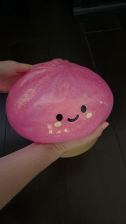 Jumbo Pink Glitter Dumpling Squishy Toy Brand New