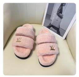 Louis Vuitton Furry Slide Sandals Pink
