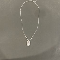 CZ Kenneth Jay Lane Pear Classic Frame Necklace