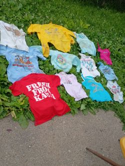 12 girls tshirts from the 80s, Harley-Davidson, anchor, Mexico, Disney for all