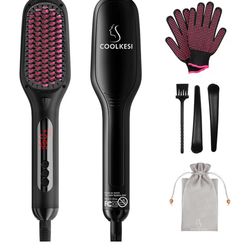 Ionic Hair Straightener Brush by COOLKESI