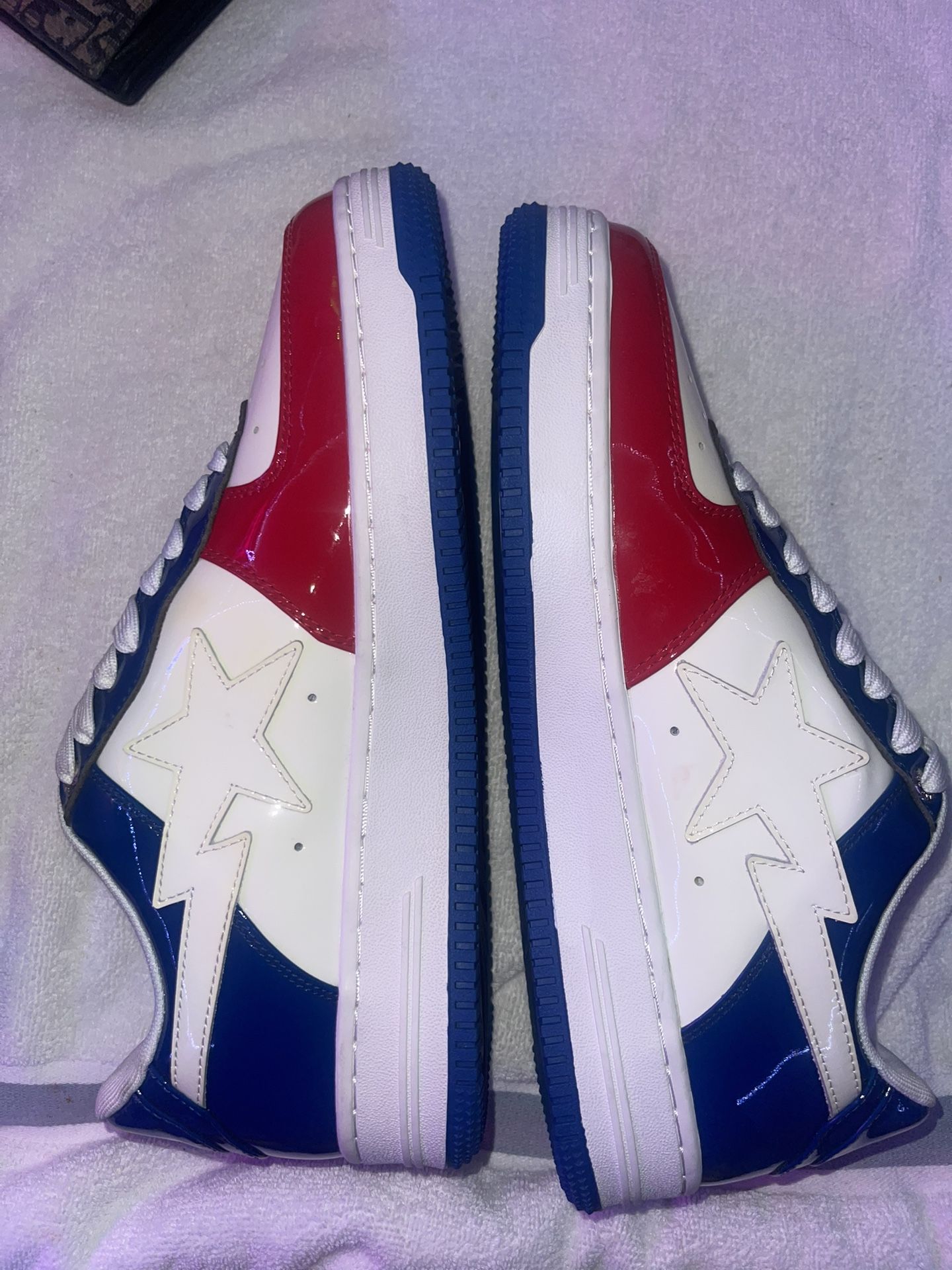 A Bathing Ape (bapesta Low) RED/WHITE/BLUE SIZE 11
