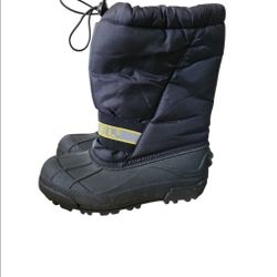Sorel Snow Chariot Boots Kids Size 4 Black Waterproof Insulated Style LY/1650