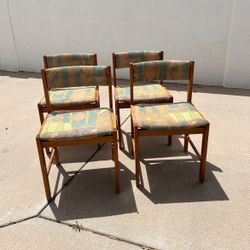 Set Of 4 Vintage Mid Century  Teak Dining Chairs