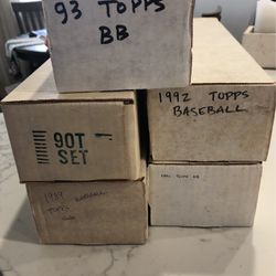 1989, 1990, 1991, 1992 & 1993 Topps Complete Sets