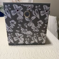 FLORAL FABRIC STORAGE BINS