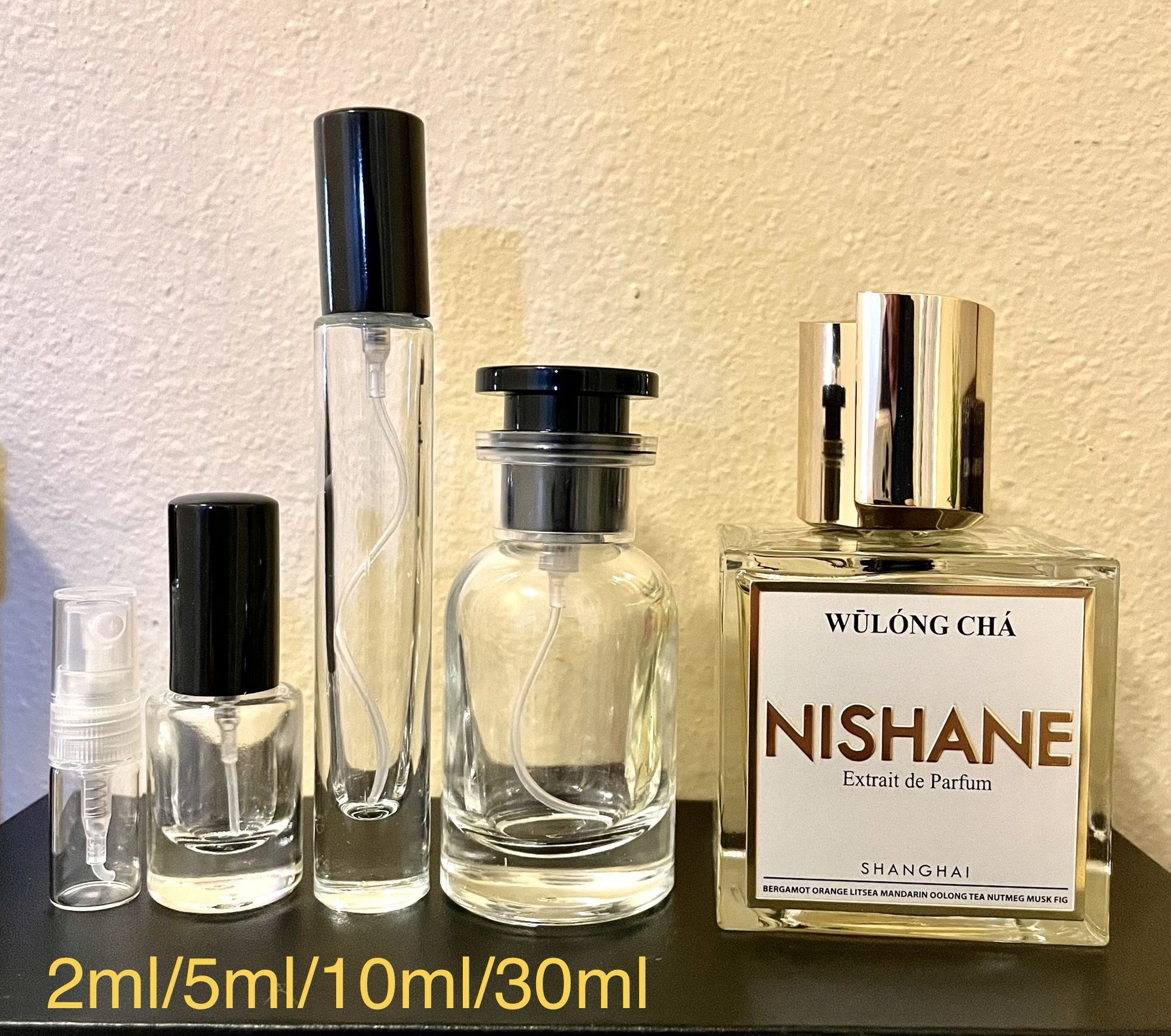 WULONG CHA by NISHANE Decant 2ml, 5ml, 10ml, 30ml Sample And Travel Size Premium Thick Glass Atomizer