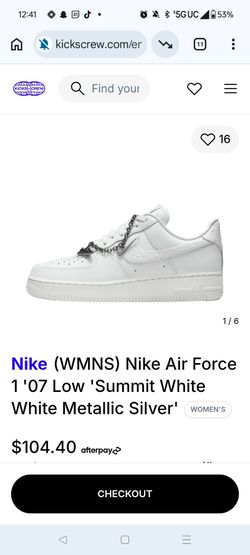 New Nike Air Force 1 '07 w/ ankle bracelet