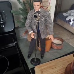 Frank Sinatra Stand Up Doll With Tall Microphone 